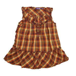 Mexx Girls Brown Plaid Blouse size: 2-3T